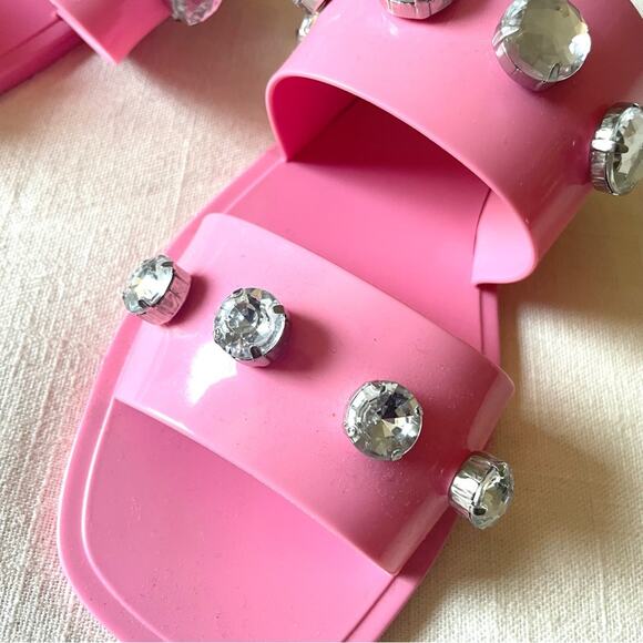 SCHUTZ Lizzie Crystals sandals Pink Club Rose size 9 - Picture 5 of 9